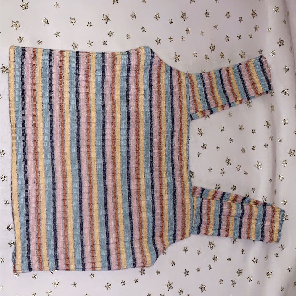 multicolored cropped tank